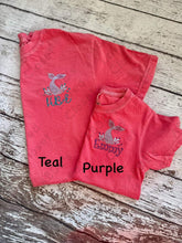 Load image into Gallery viewer, *SALE TEE OF THE WEEKEND* *Customized* *Embroidered* Mermaid Tale Pocket Tee (Leave NAME &amp; THREAD CHOICE in NOTES section at checkout)