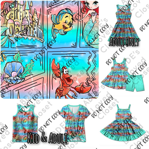 Little Mermaid Kids Collection (Adult & Kids Available)